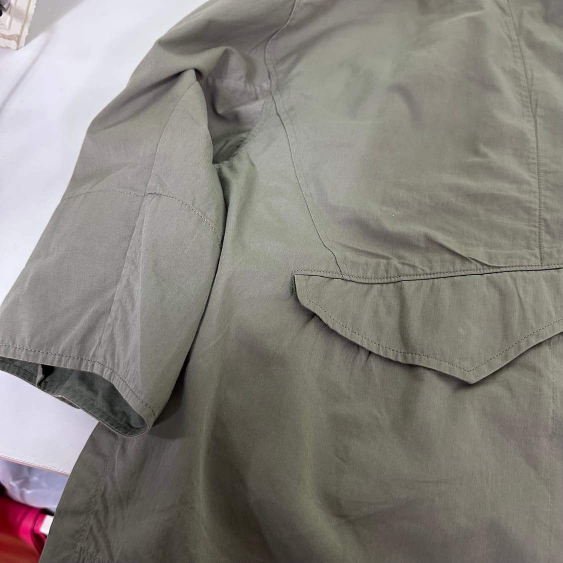 우먼OS 시스템 가오리오버핏 라이트카키 카라포인트 야상자켓 상품이미지3