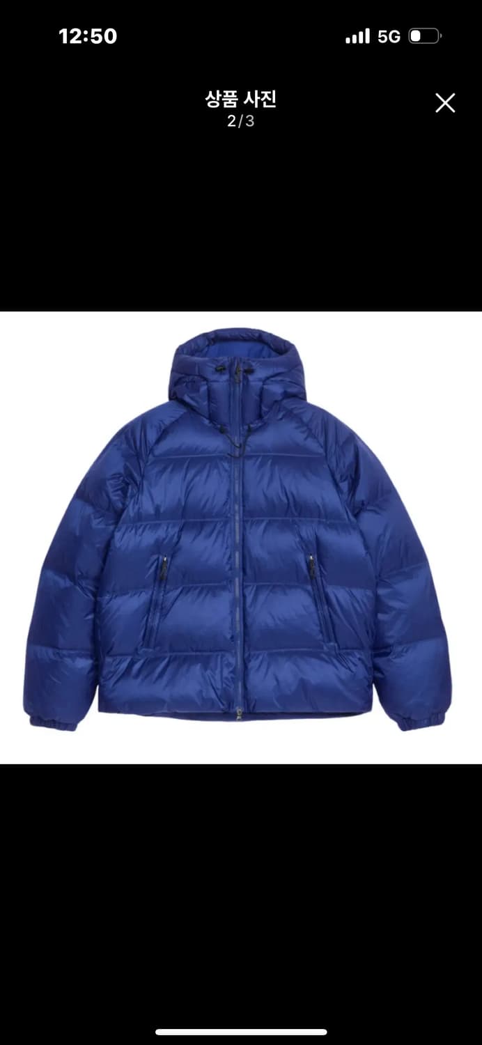 정가 40만) ARKET 아르켓 스포티 다운 푸퍼패딩 블루 코스 cos 상품이미지2