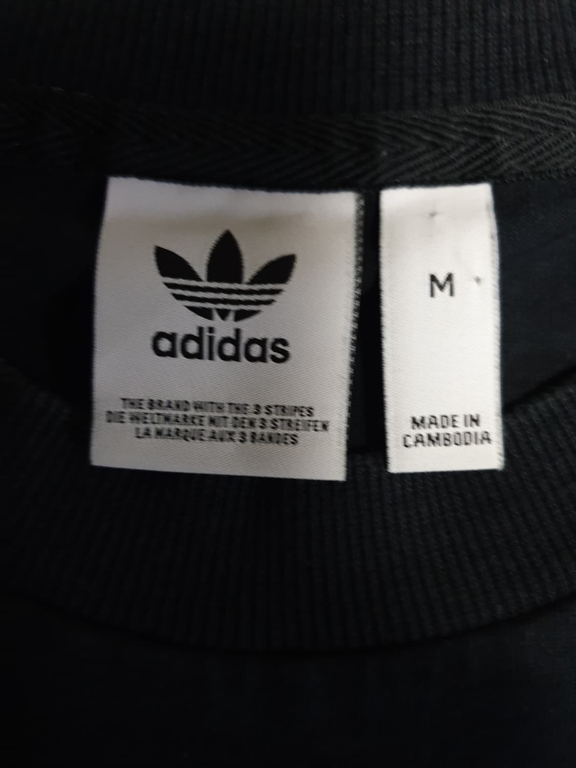 아디다스 트레포일 코튼 반팔 드레스 티 블랙 (M) 상품이미지4