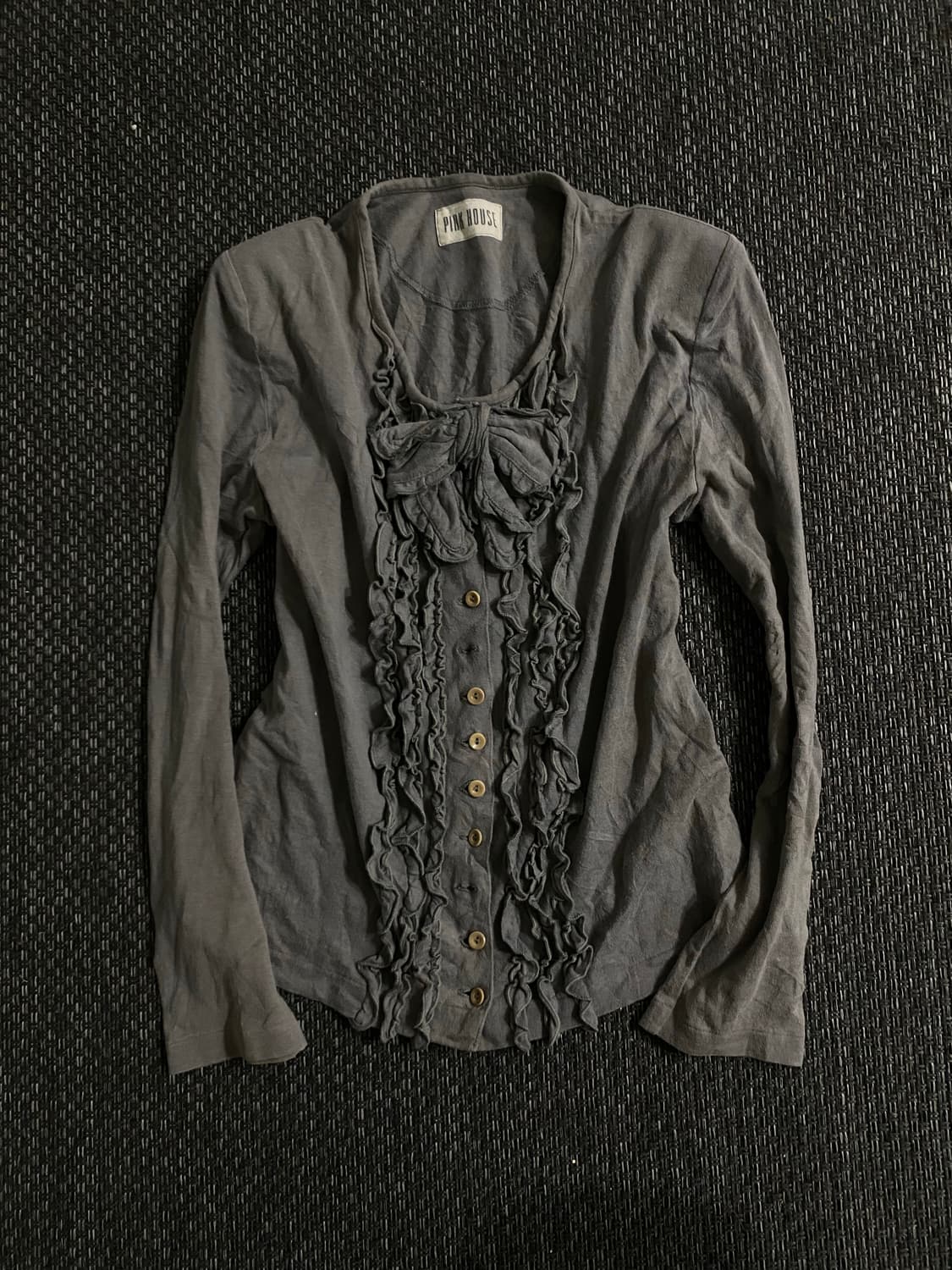 Big Ribbon Frill Detail Shirts 상품이미지4
