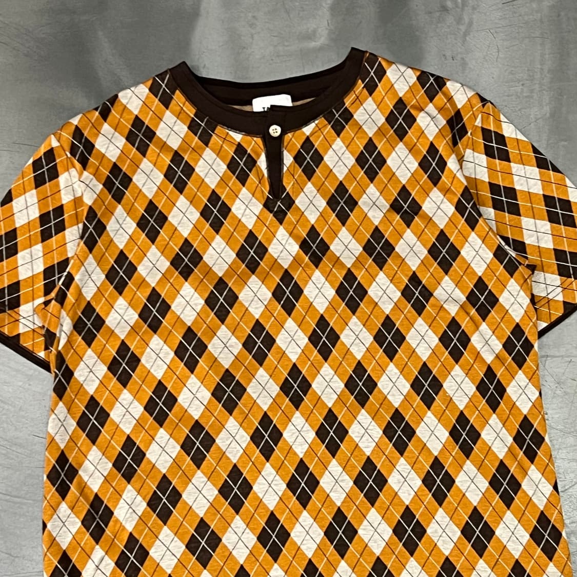  타케오 키쿠치 아가일 헨리넥 반팔티 y16083 상품이미지3