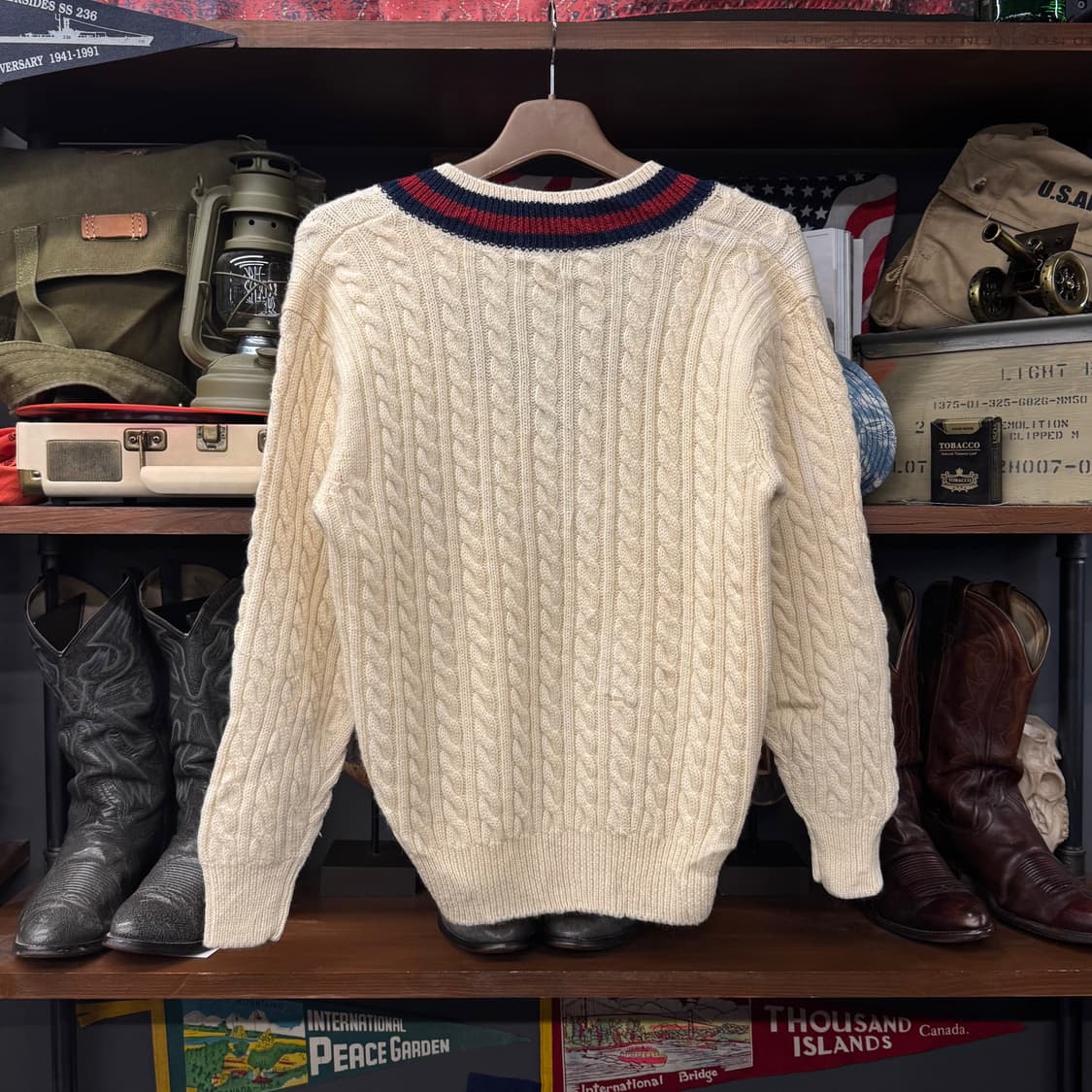 90s VINTAGE 빈티지 프레피 크리켓 니트 클래식 N38 상품이미지2