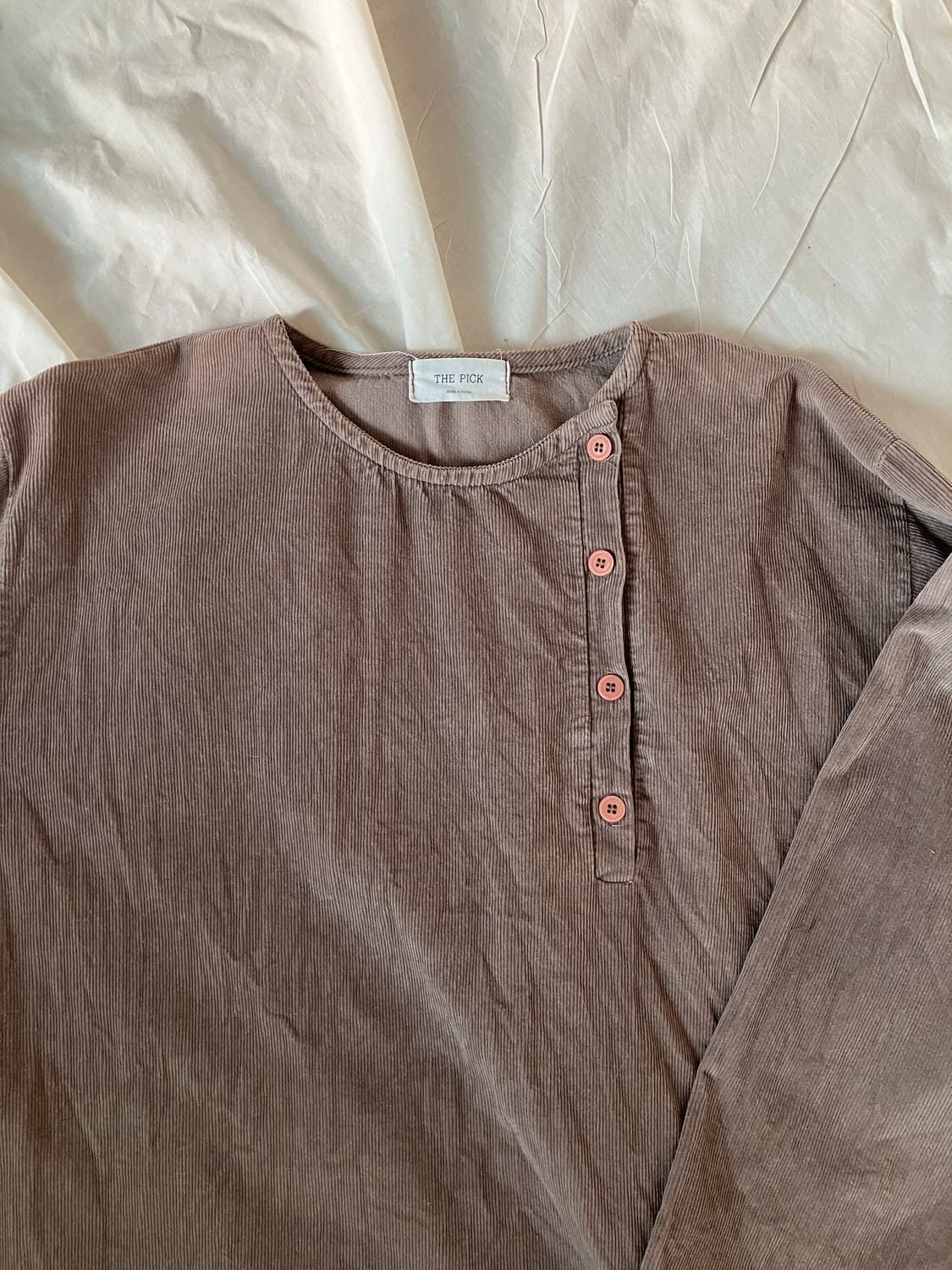 코듀로이 헨리넥 긴팔 티셔츠 상품이미지2