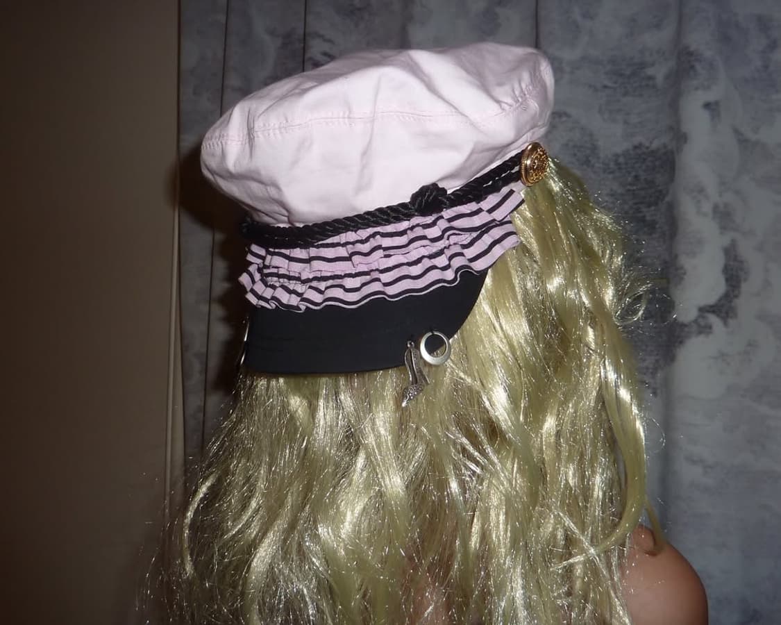 Stripe Ruffle Beret (Pink) 상품이미지1