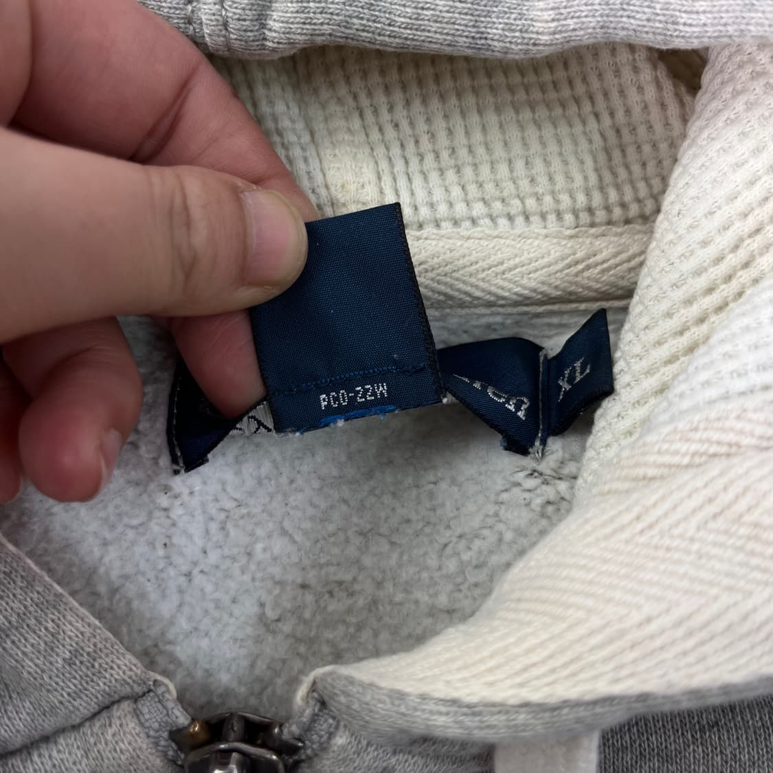 105 폴로랄프로렌 그레이 와플 후드집업   상품이미지5