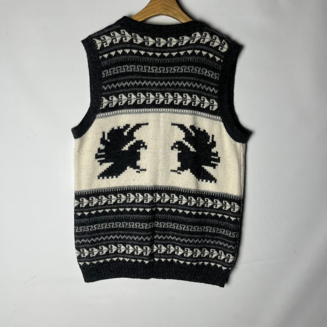 [alpaka] 알파카 페루산 애니멀 자카드 니트 베스트 상품이미지2