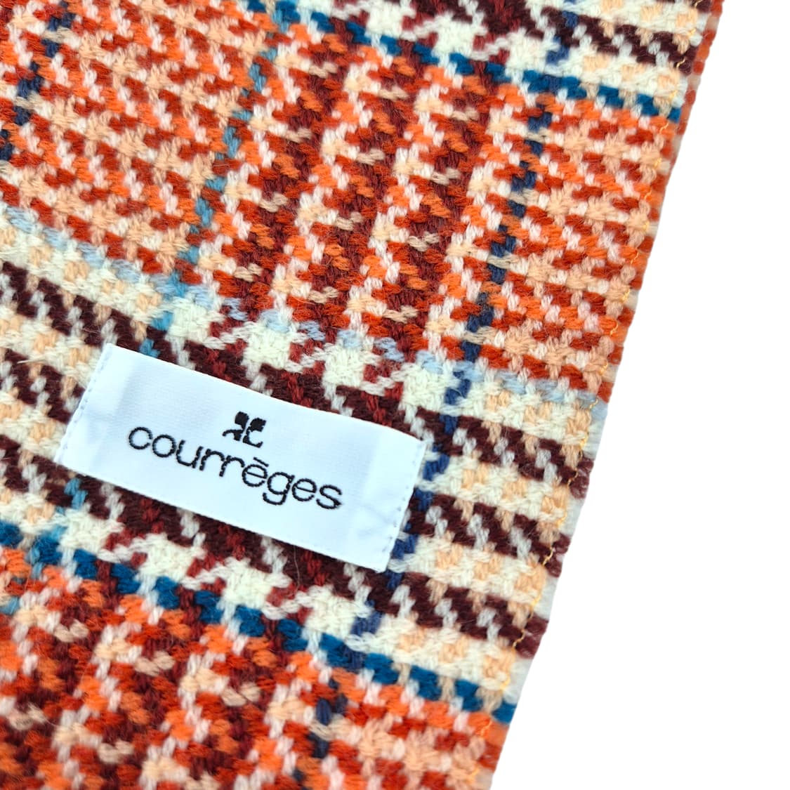 프랑스 꾸레쥬 클래식 체크 메리노 울100% 머플러 상품이미지2