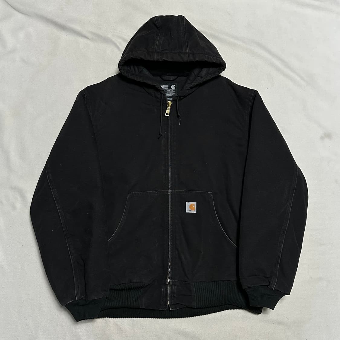 XL 칼하트 액티브 블랙 후드 자켓 상품이미지2