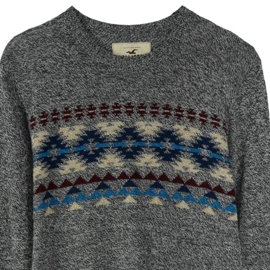 [홀리스터] 빈티지 에스닉 패턴 니트 그레이 M19307 상품이미지4