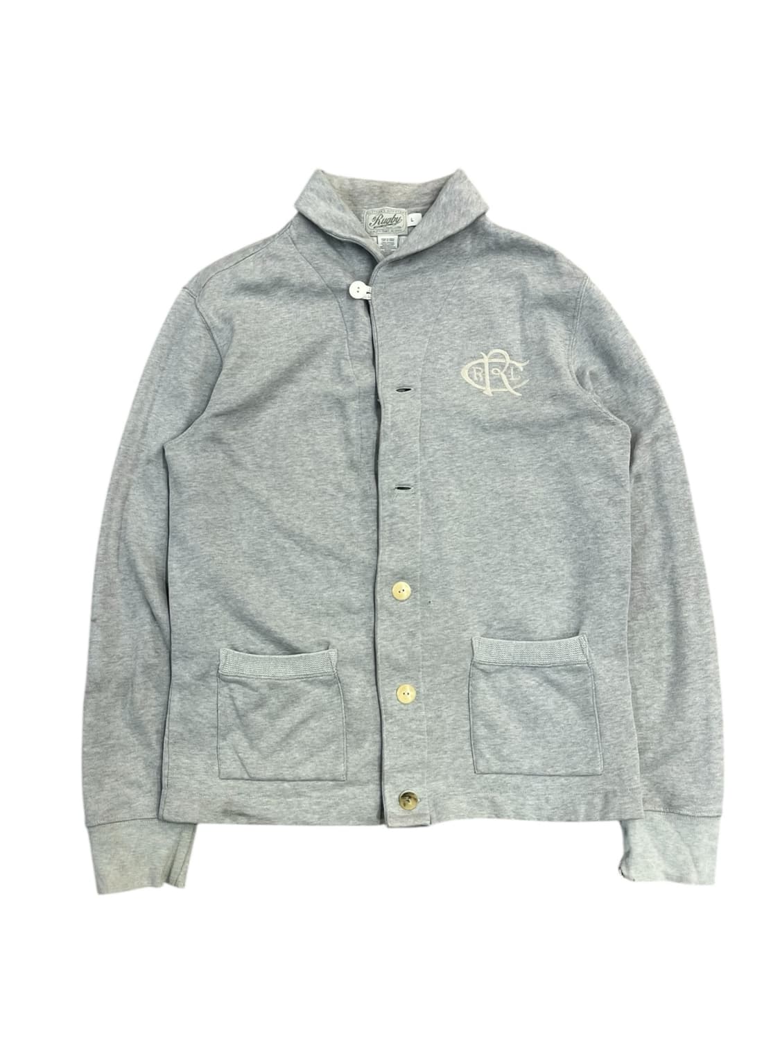 랄프로렌 럭비 가디건 그레이 L #csz2296 상품이미지3