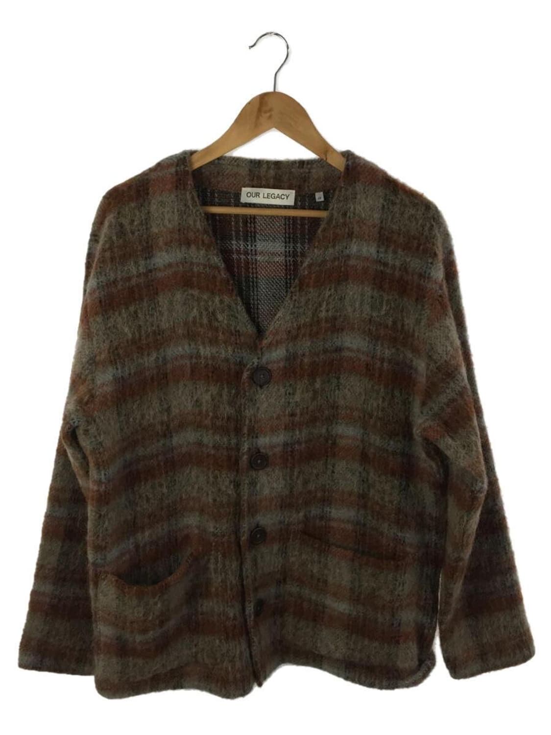 [48] 아워레가시 모헤어 어멘트 체크 가디건 상품이미지1