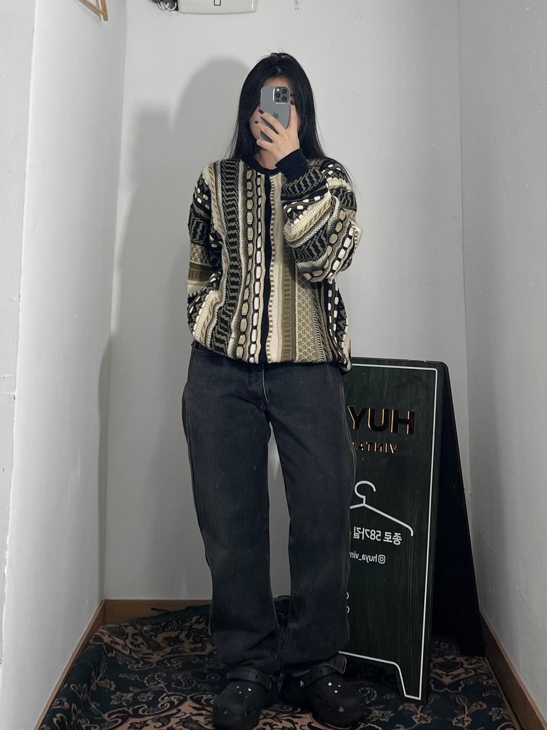 베이지 케이블 니트 Xl 상품이미지3