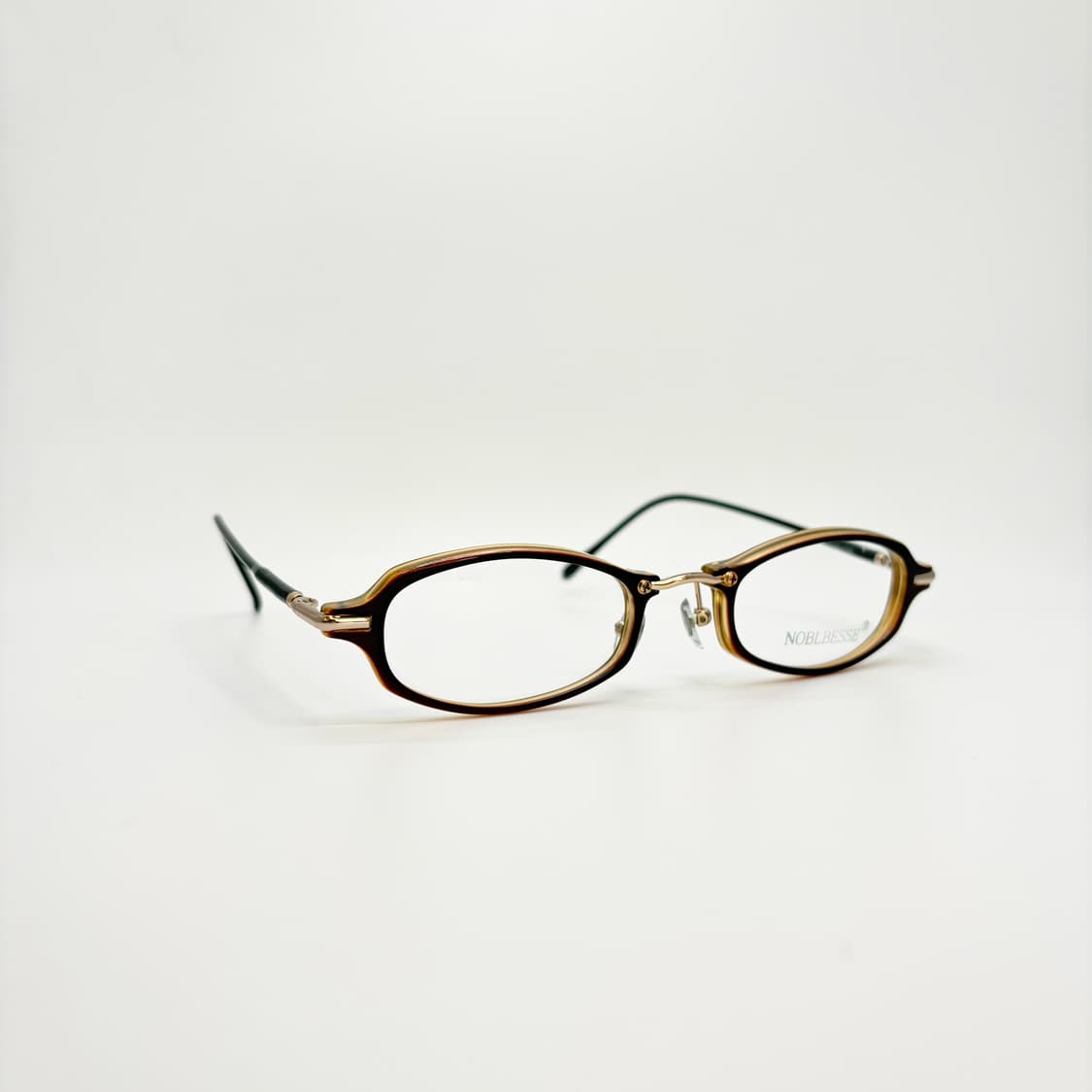 NOBLBESSE 브라운 오벌 빈티지 뿔테 상품이미지2