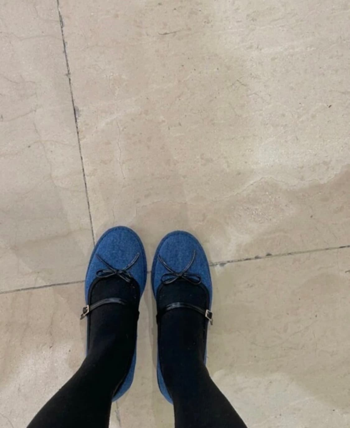 Ariel)데님 리본 메리제인 플랫슈즈 235사이즈 굽3.5cm 상품이미지7