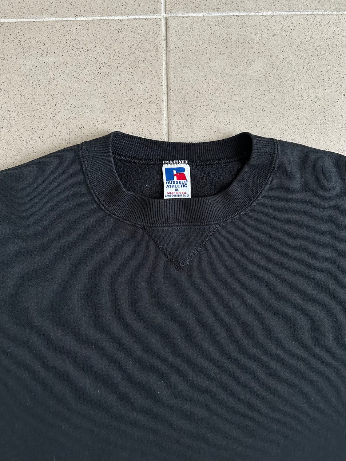 90s 빈티지 러셀 스웻셔츠 블랙 XL USA 상품이미지6