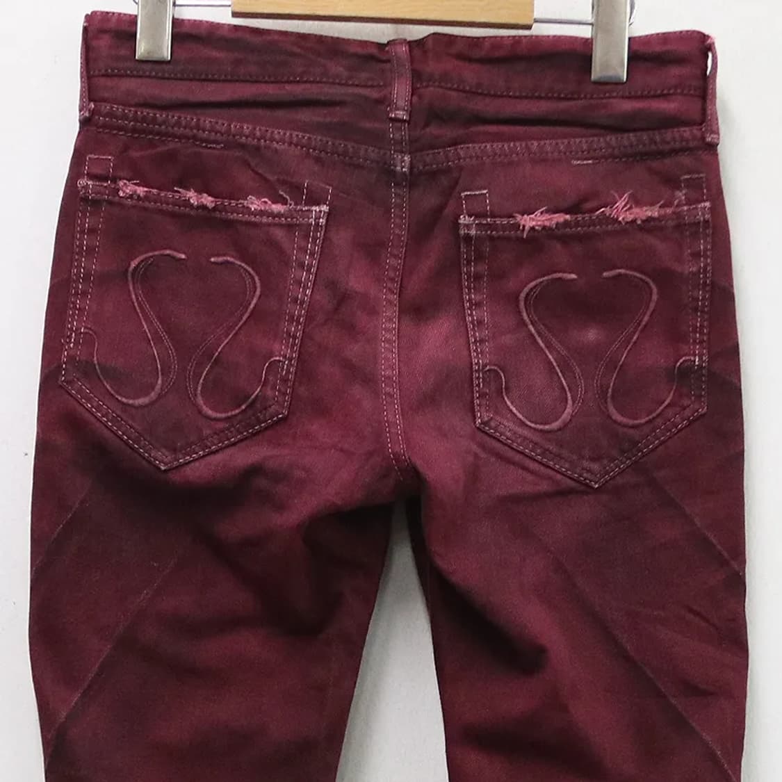 시바라이즈 워시드 버건디팬츠 60736 상품이미지7