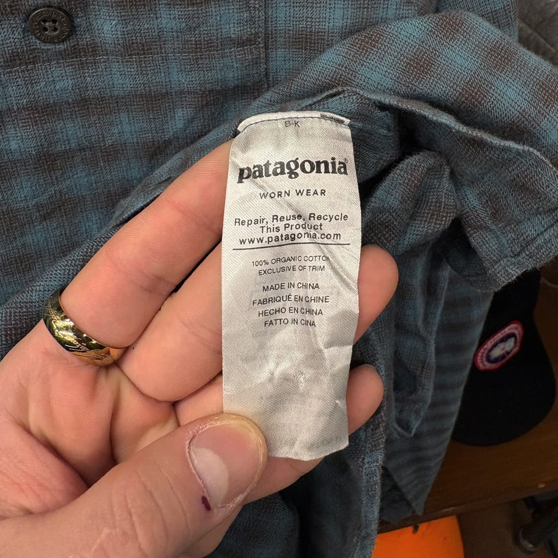 파타고니아 오가닉코튼 멀티 깅엄체크 라이트 플란넬 셔츠 패치포켓 N741 상품이미지8