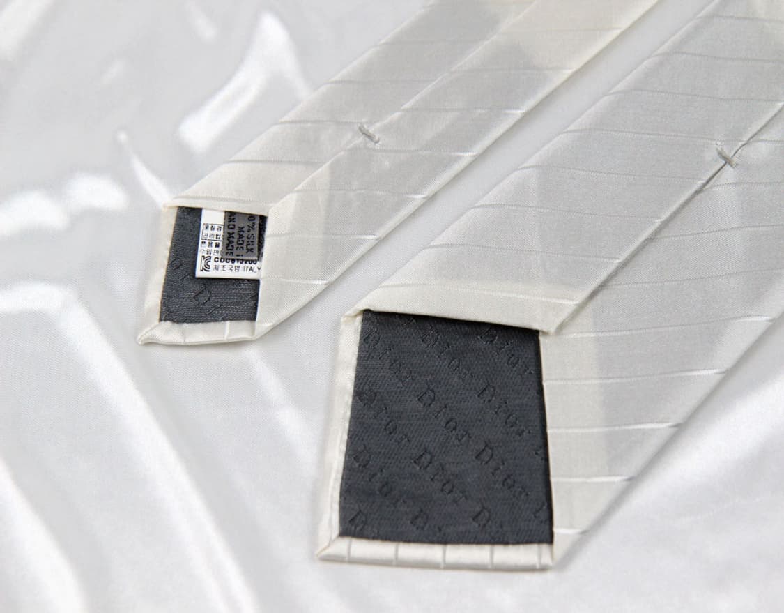 디올 8cm A+등급 신형 아이보리 남자 명품넥타이 상품이미지4