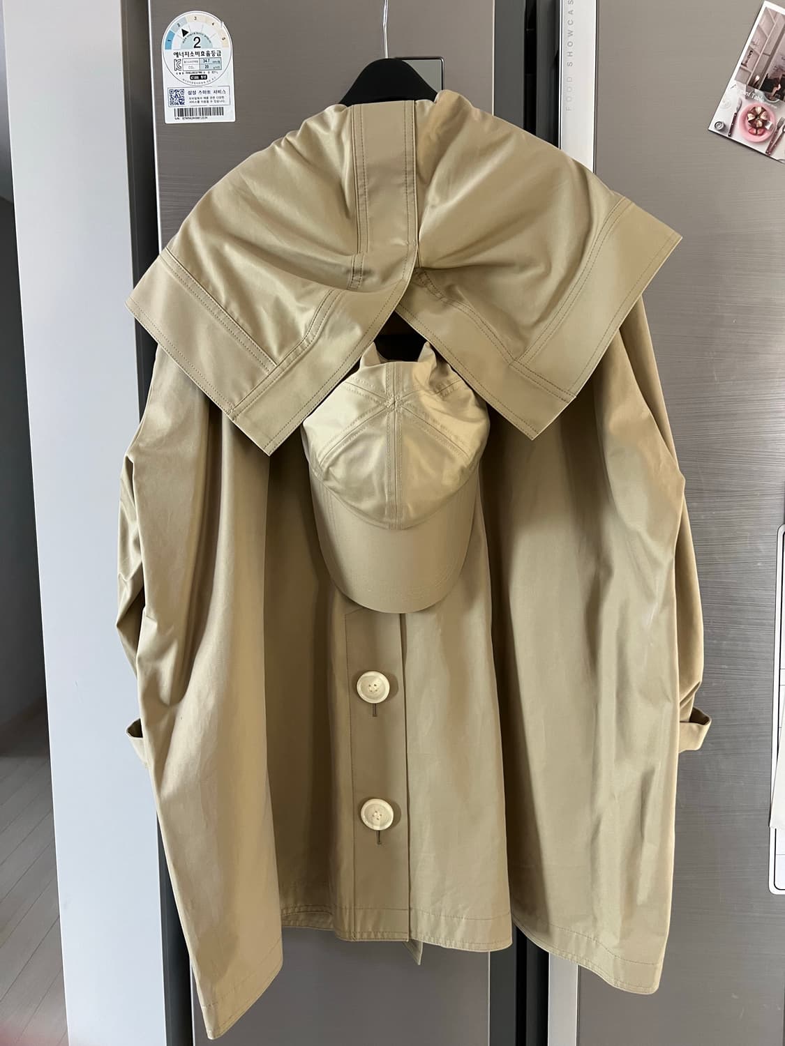 나곤스탄스 트렌치코트 모자세트 상품이미지7