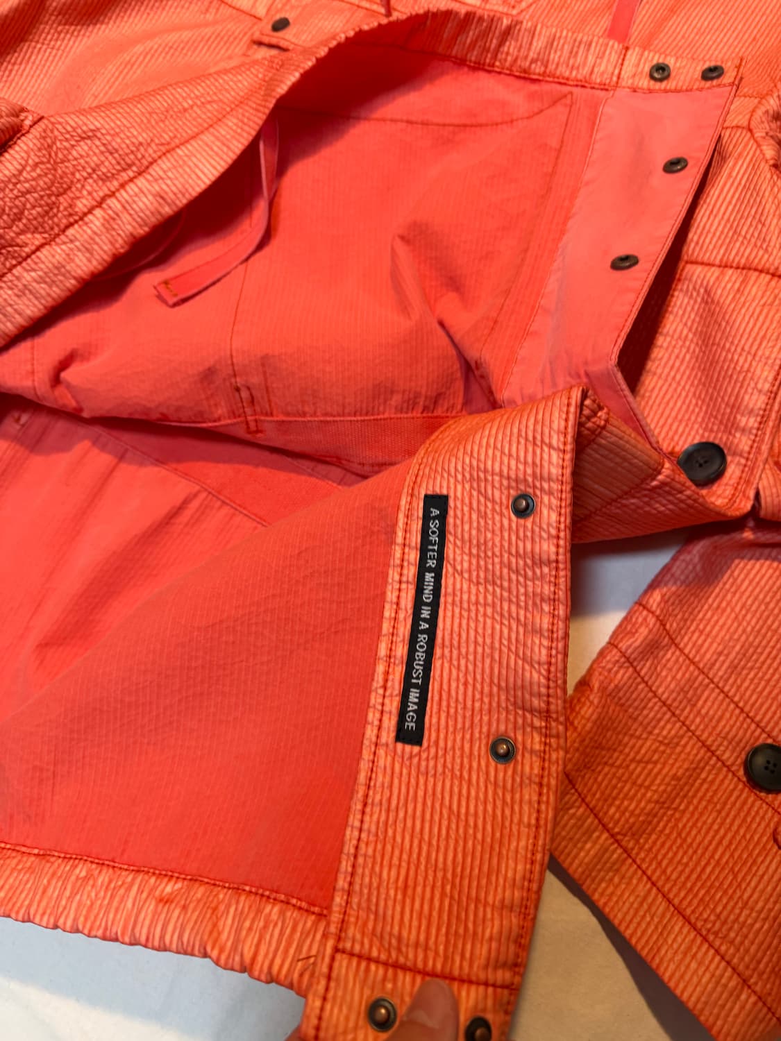 헹칼렉스 스톤아일랜드맛 가먼트다잉 아노락 자켓 코랄 핑크 상품이미지4