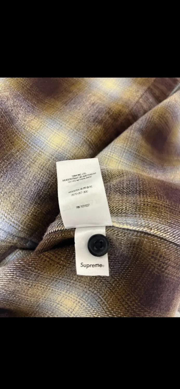 슈프림 쉐도우 플레이드 플란넬 셔츠 집업 상품이미지5