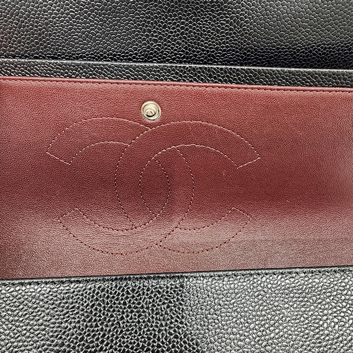 샤넬 캐비어 은장 클래식 라지 숄더백 #18 상품이미지9