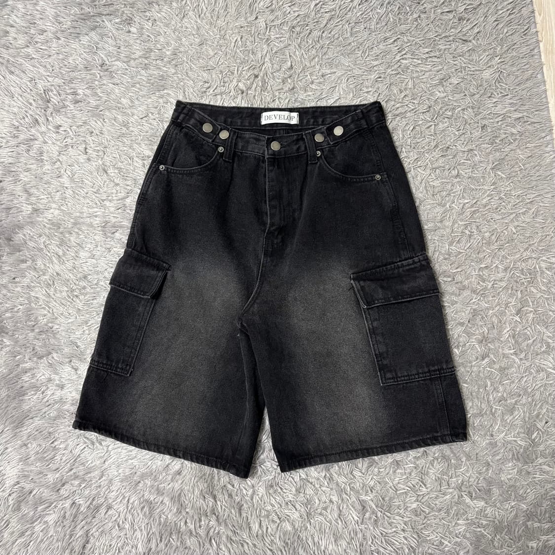 디벨롭 흑청 카고 버뮤다 팬츠 상품이미지2