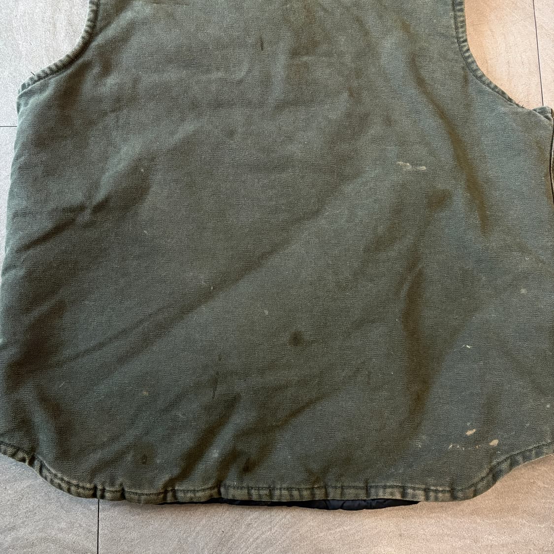 칼하트 정품 모스그린 덕 캔버스 조끼 상품이미지7