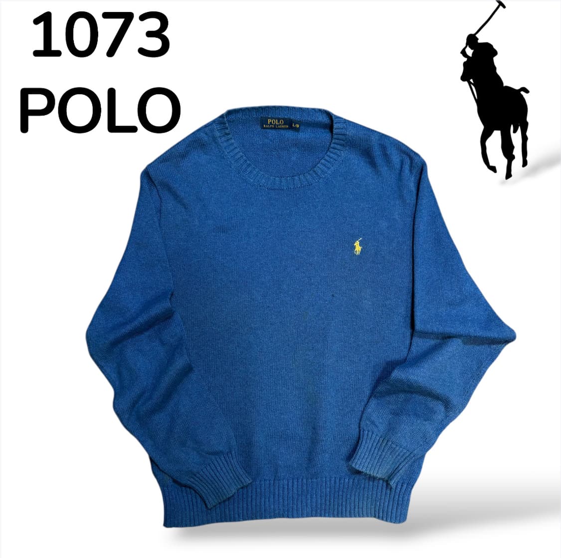 폴로 옐로우 포니 네이비 신형 니트 L 상품이미지2