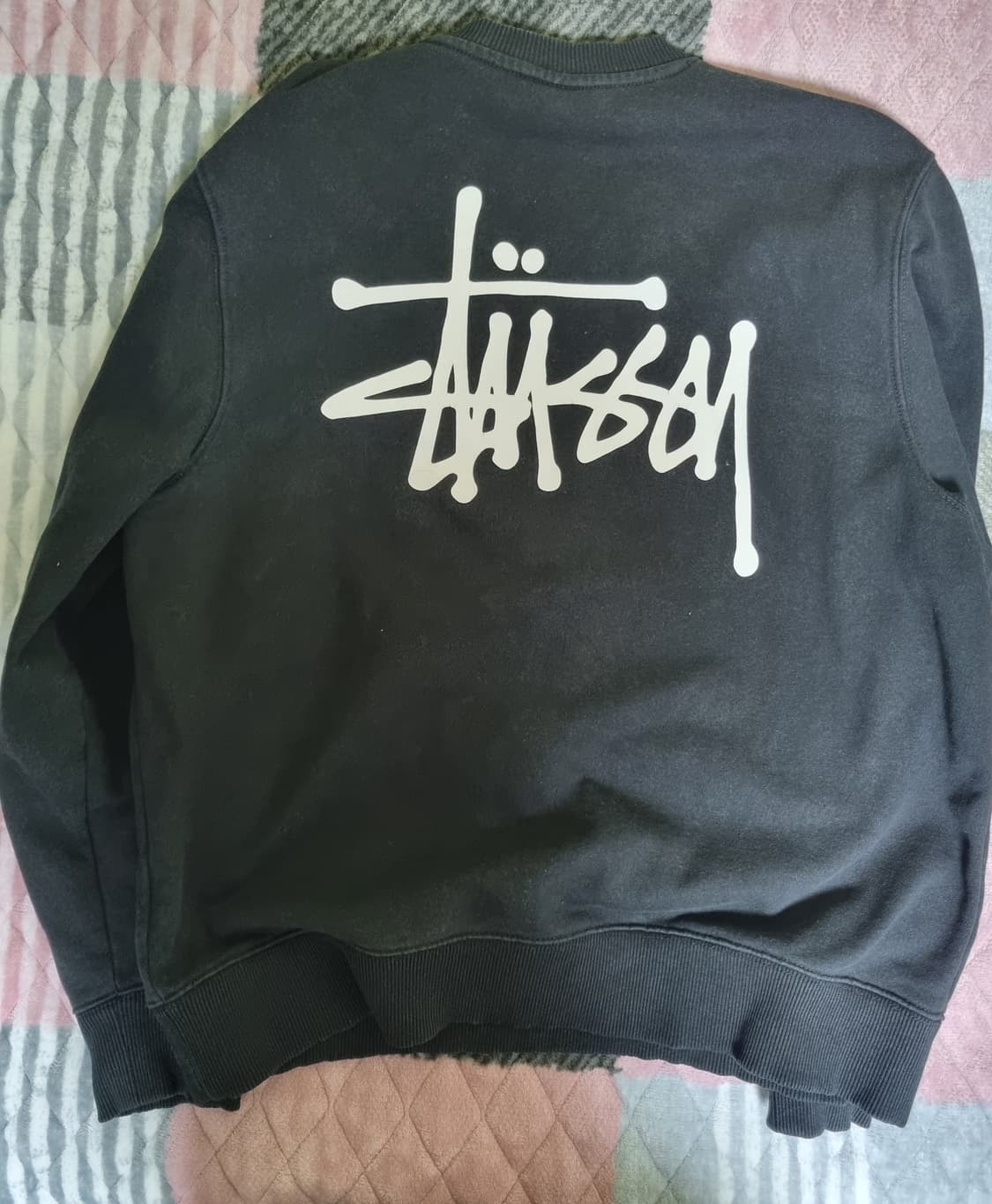 스투시 베이직 크루넥 블랙 맨투맨 m 상품이미지3