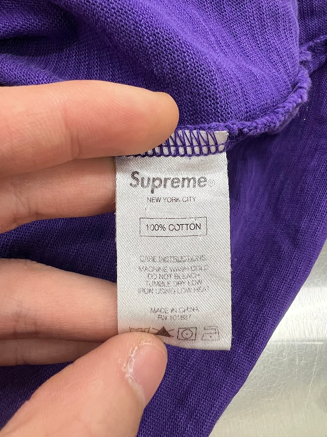 슈프림 14ss 퍼플 스몰 로고 포켓 롱 슬리브 상품이미지8