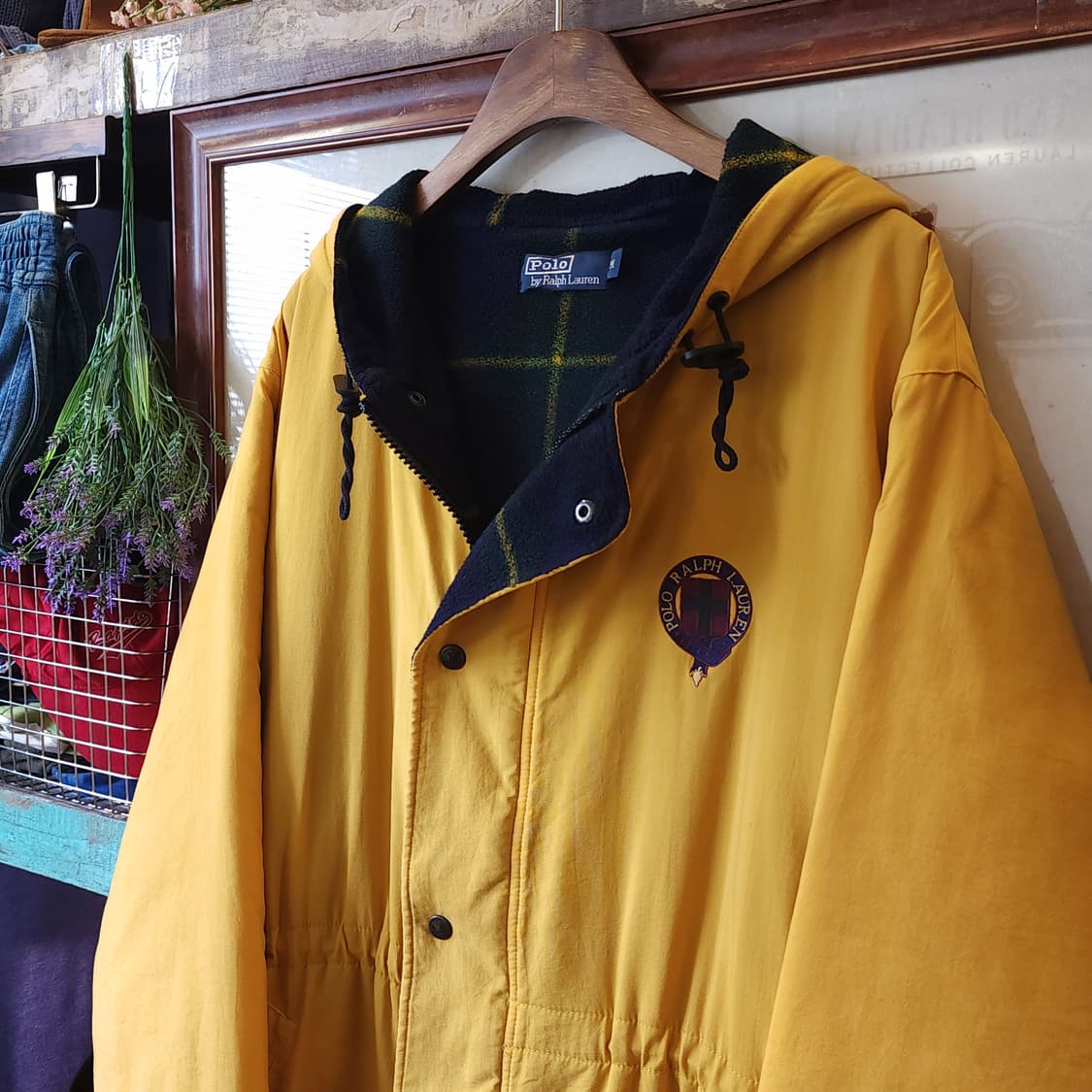 90s 폴로 랄프로렌 마운틴 파카 플리스 라이닝 후드 파카 M 상품이미지8