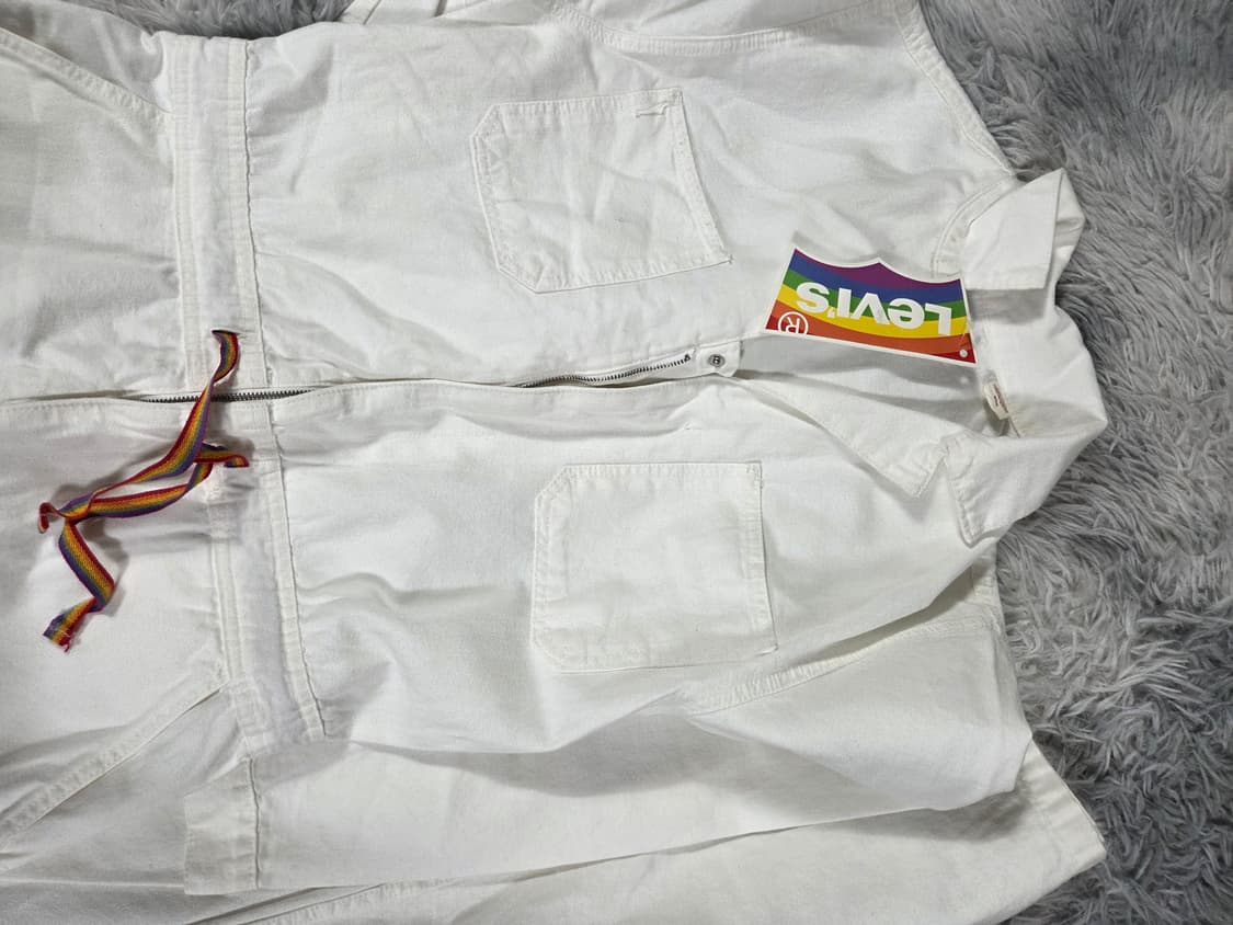 리바이스 화이트  점프수트 상품이미지4