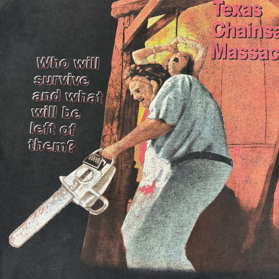 90s Texas Chainsaw 텍사스 전기톱 학살 영화 티셔츠 상품이미지4