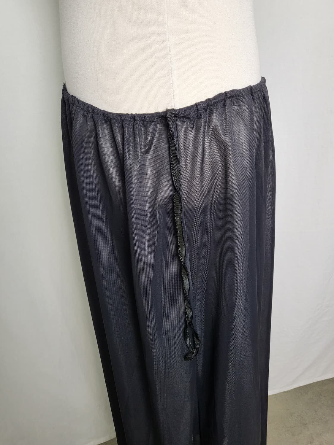 빈티지 블랙 롱 슬립 스커트 상품이미지3