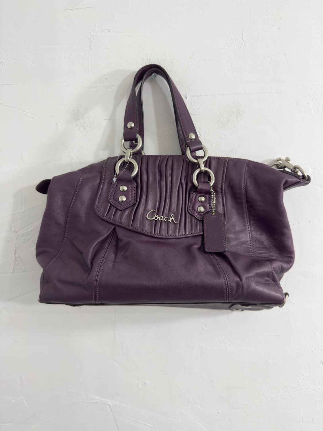 coach purple leather bag 상품이미지3