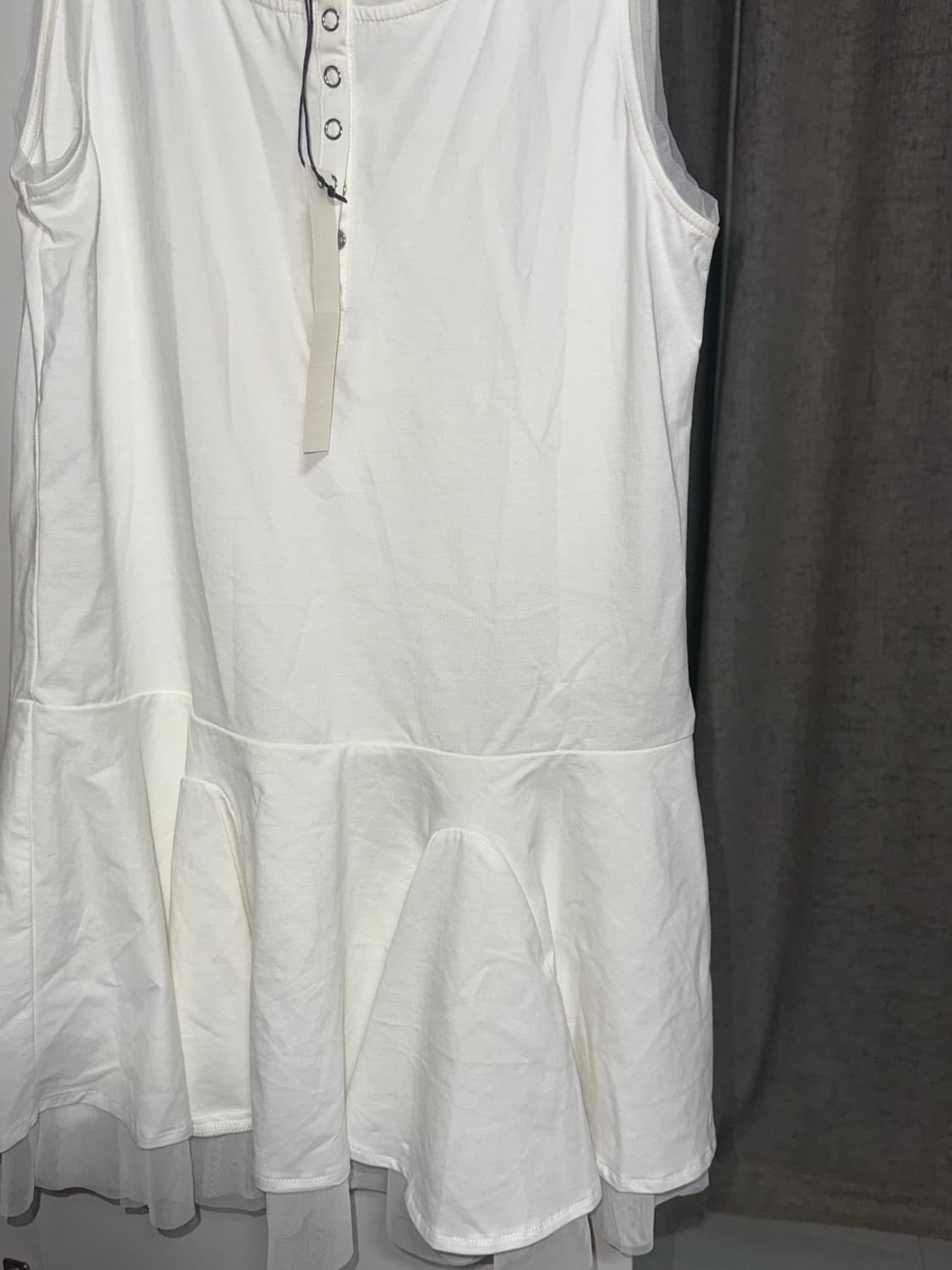 (실물사진o) 파르티멘토 우먼 버튼업 레이어드 드레스 원피스 스커트 상품이미지7