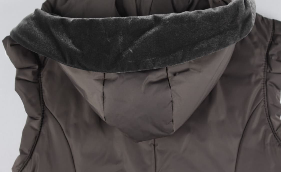 하나에모리 Hanae Mori 브라운 프릴 패딩 베스트 상품이미지4