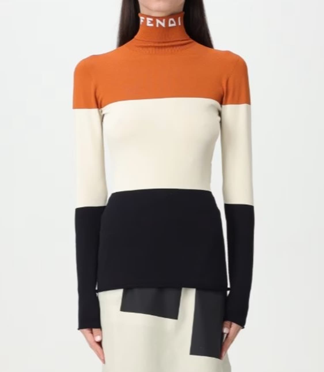 펜디 (FENDI) 스트라이프 블록 하이넥 니트 - 미착용 새상품 상품이미지3