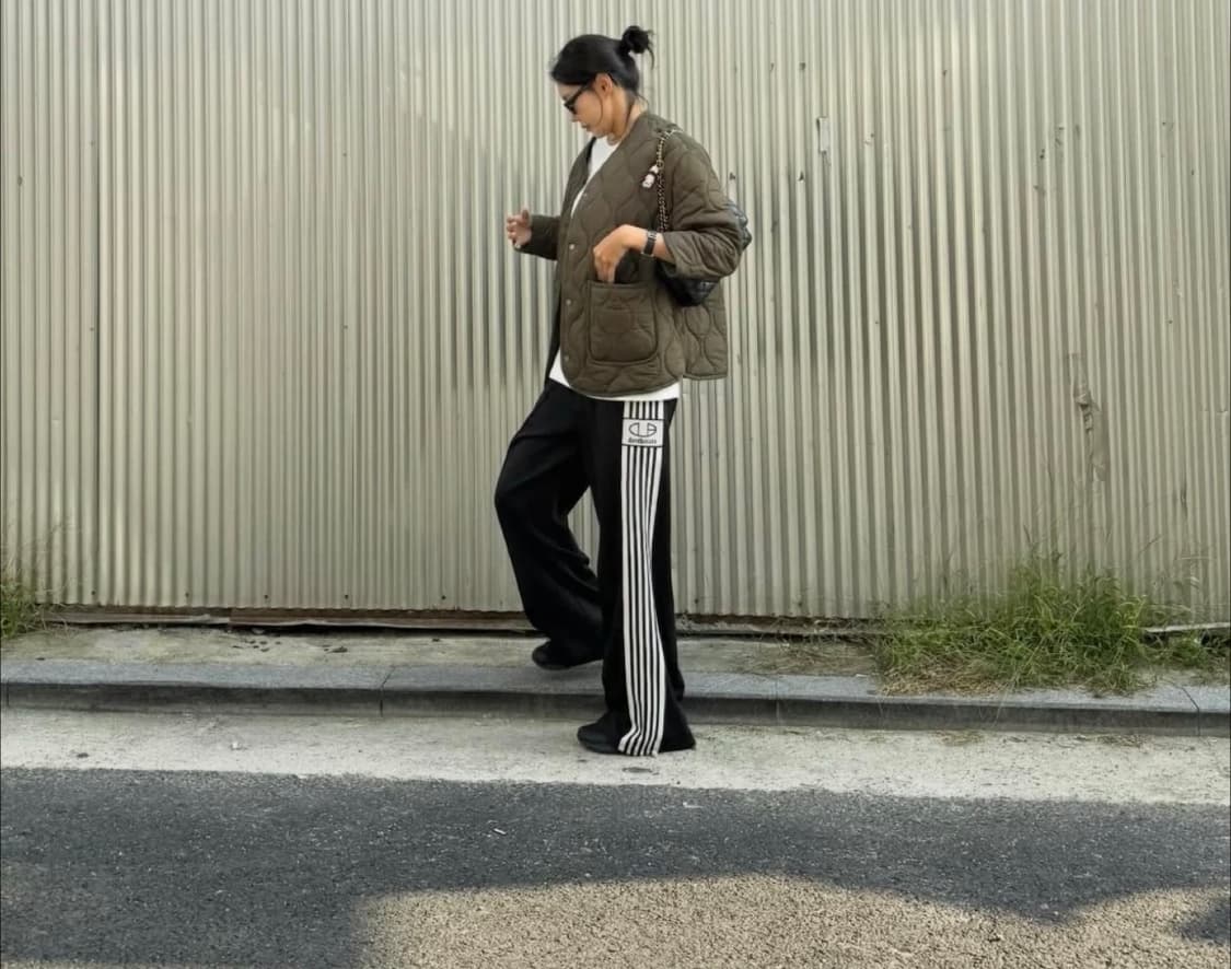 [미 시착 새 상품] 돈비레잇 퀼팅 자켓 카키 상품이미지4