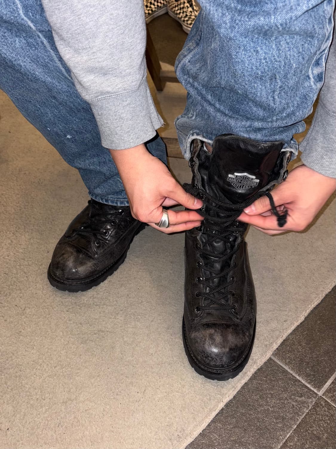 Harley Davidson USA aging rider boots 상품이미지2