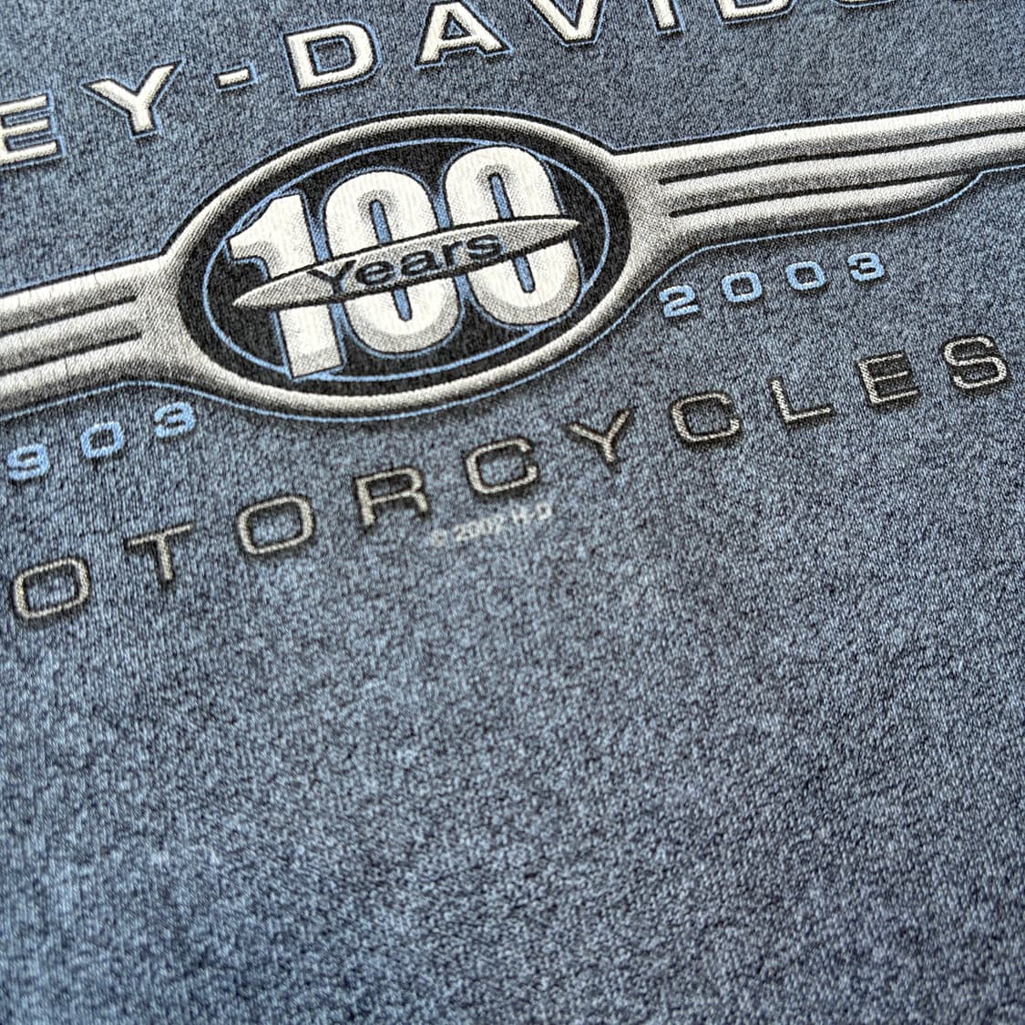 100주년 미국 생산 할리 데이비슨 블루 스웻셔츠 상품이미지4