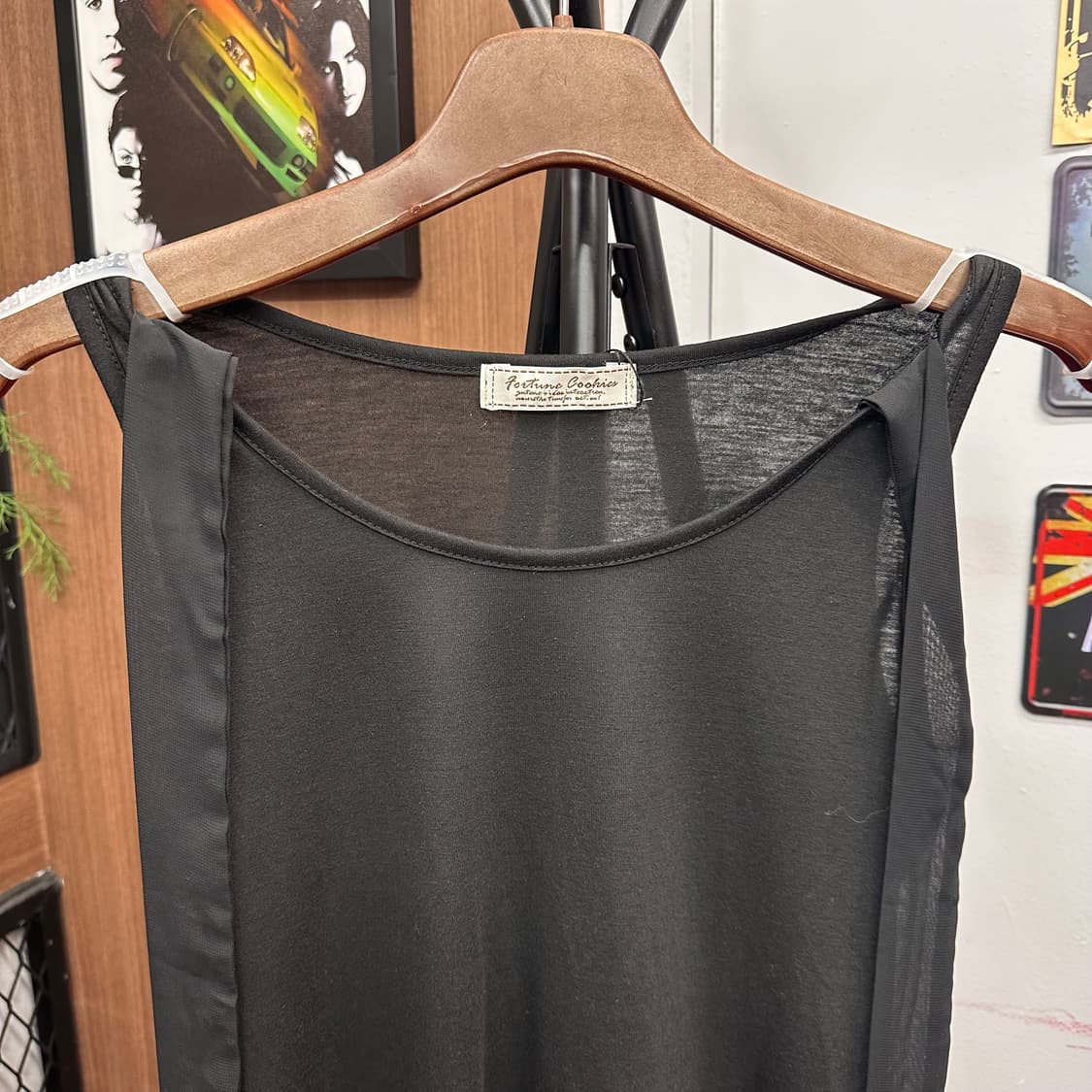 Black Tie Detail Sleeveless Top  상품이미지3
