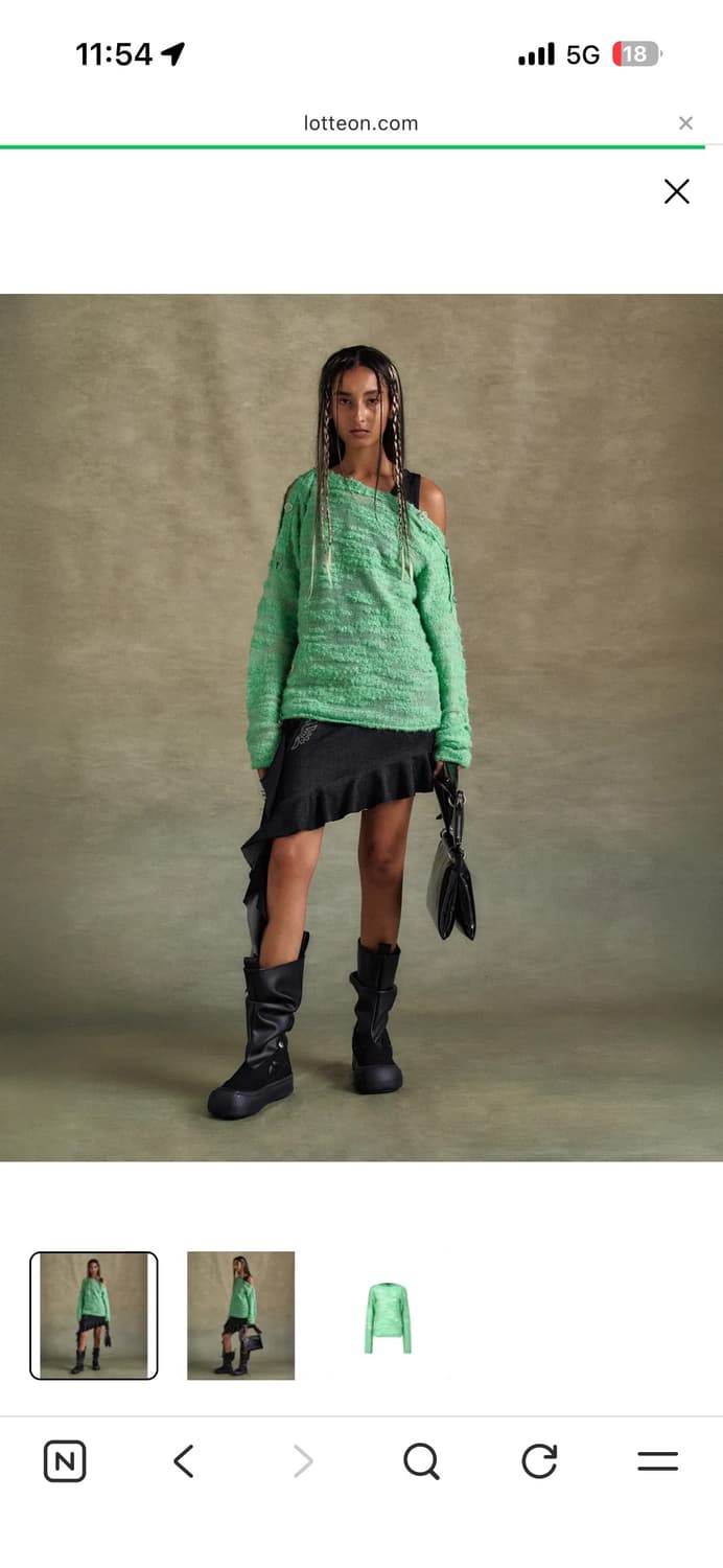 앤더슨벨 피피 버튼 풀오버 니트 페일제이드 상품이미지2