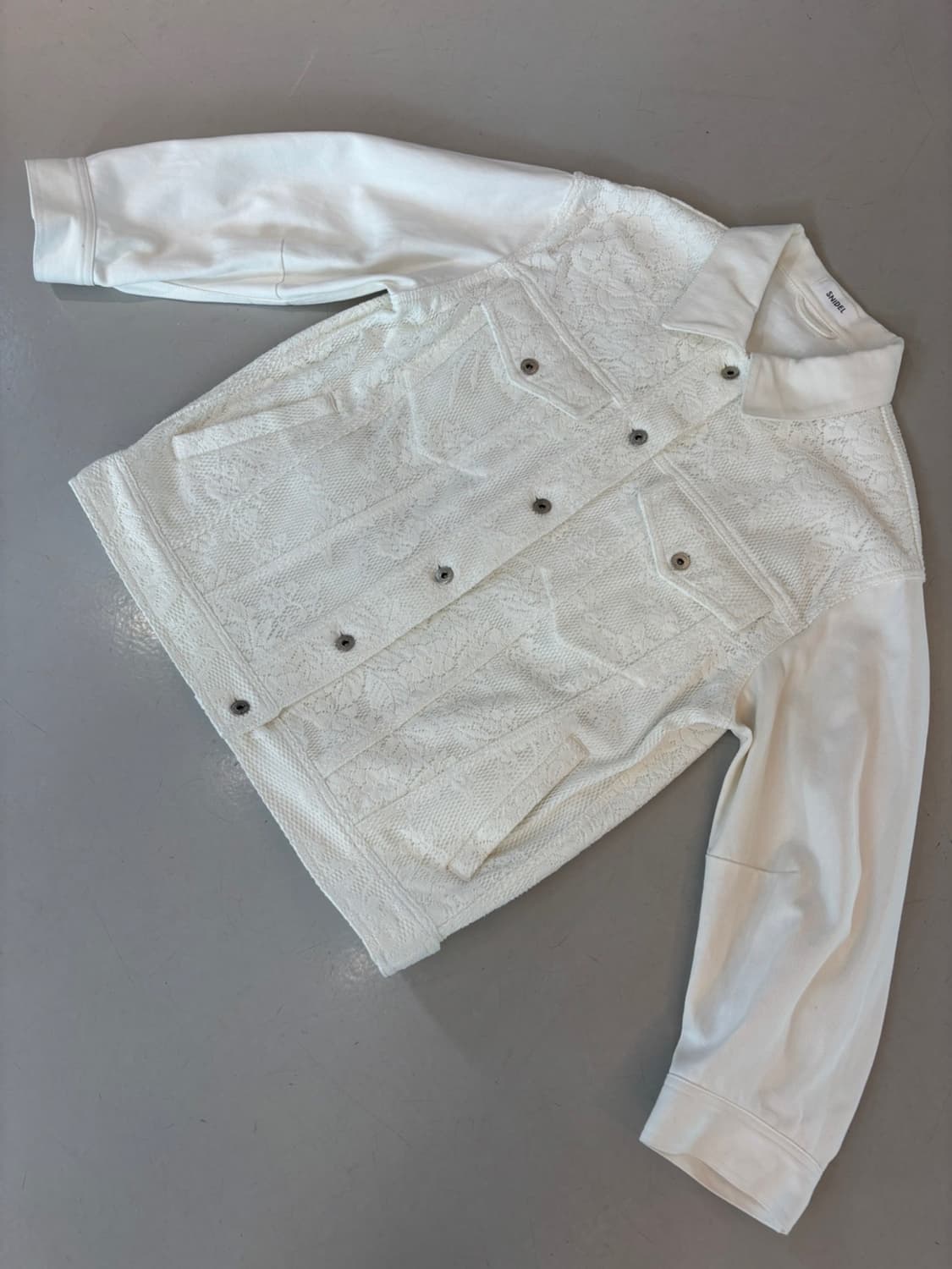 SNIDEL Lace Trucker Jacket 상품이미지3