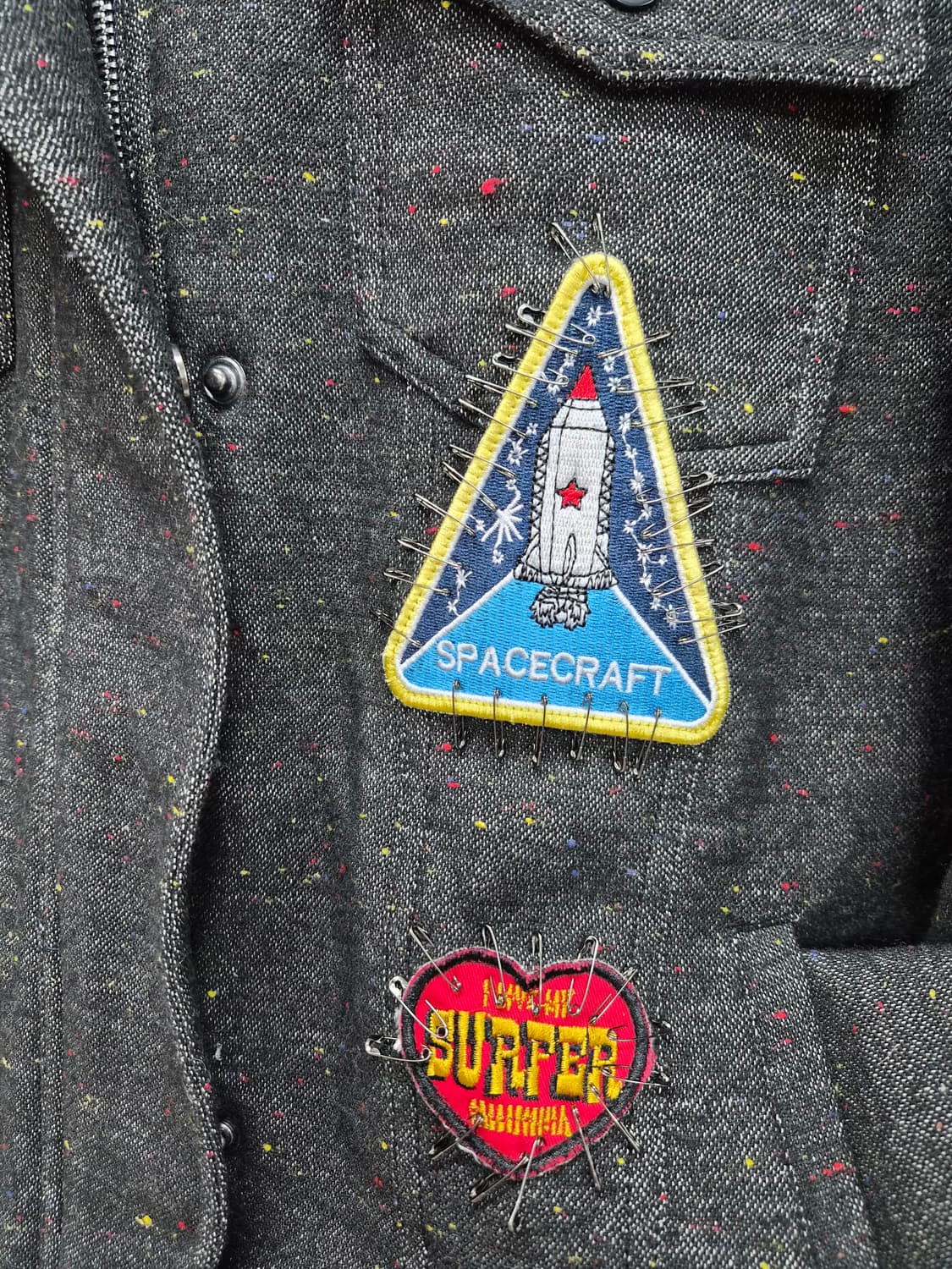 쥬시쥬디 옷핀 자수와팬 뽀글이 점퍼 상품이미지4