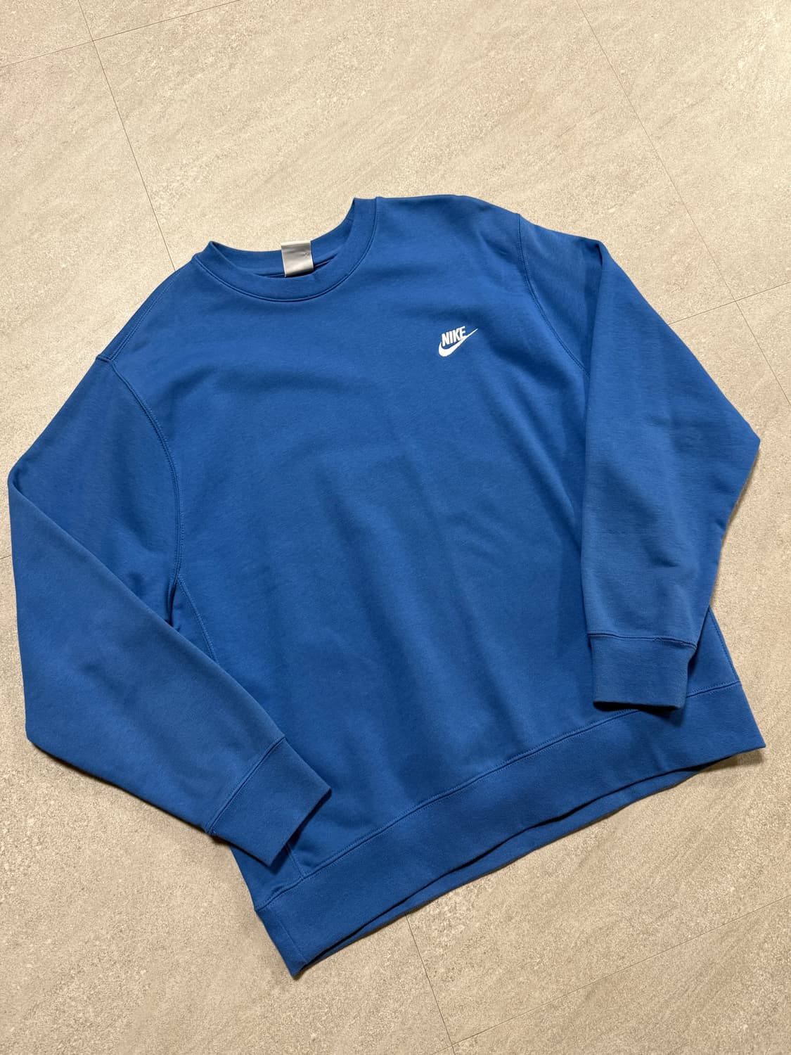 [XXL] 나이키 로고 맨투맨 블루 상품이미지1