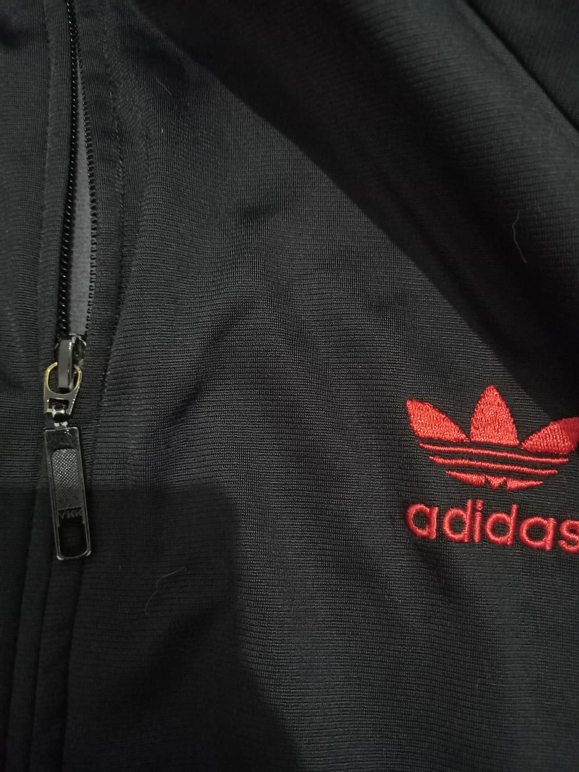 아디다스 검빨 블랙 트랙탑 저지 져지집업 100/L 상품이미지3