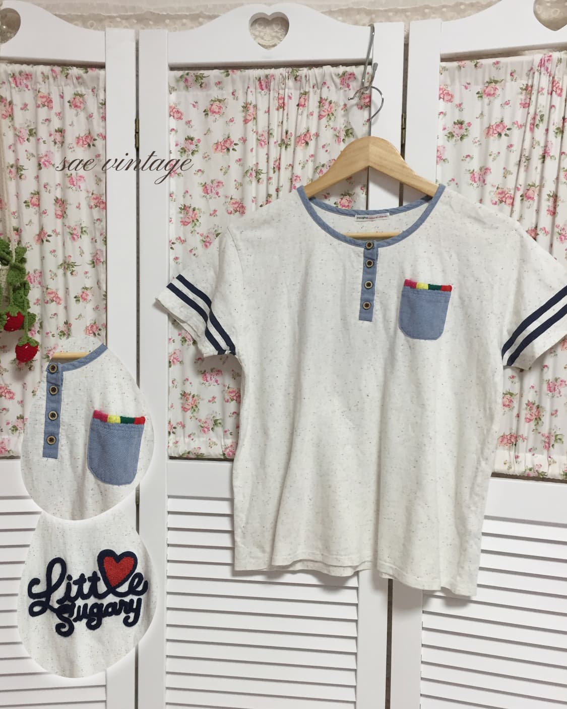 빈티지 rough 마린 반팔 상품이미지1