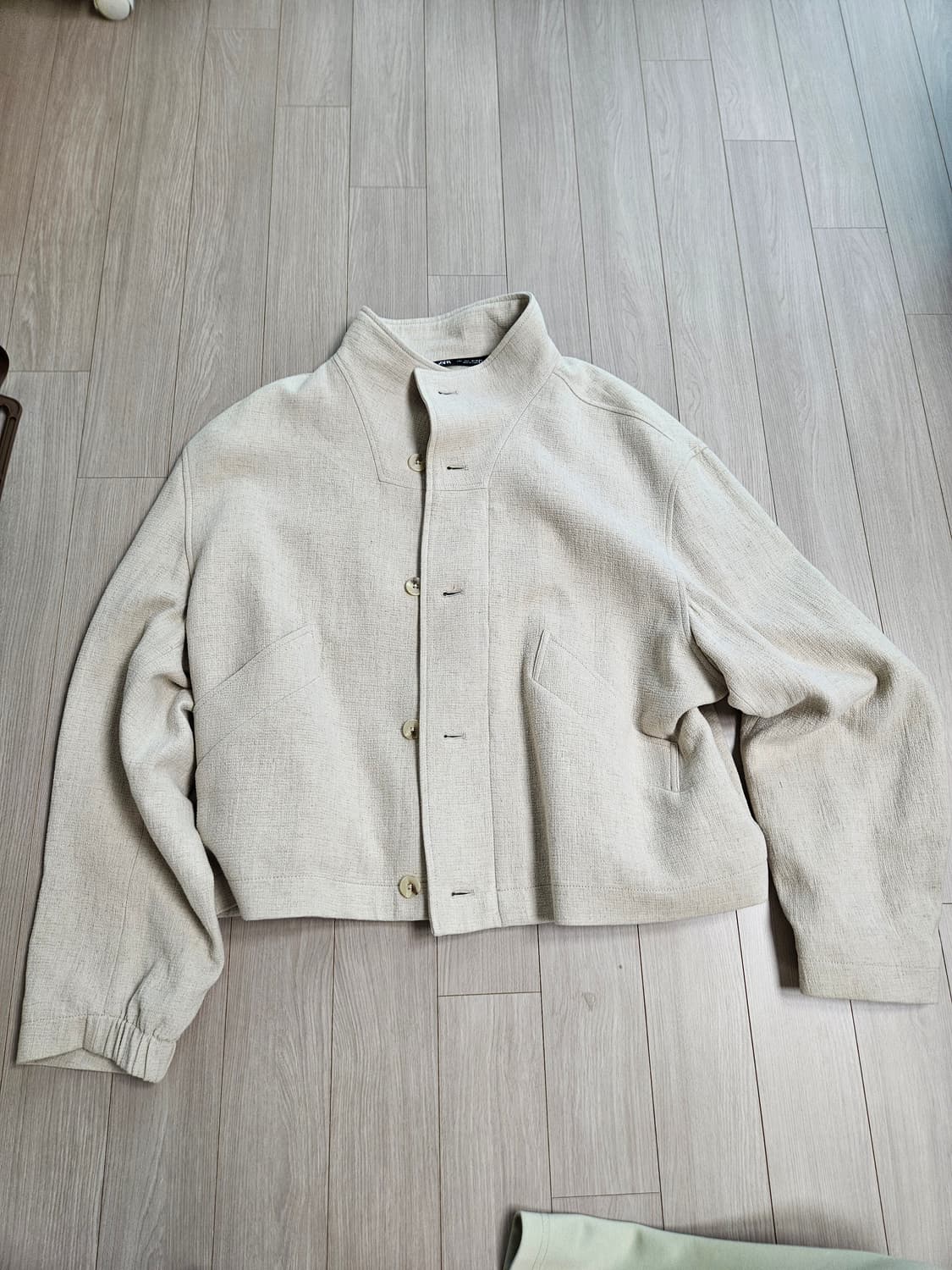 자라 린넨 하이넥자켓 L 105 상품이미지4
